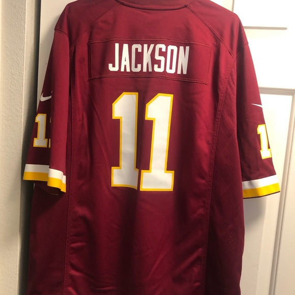 Nike NFL Player Washington Red Skin #11 Jackson Men’s Maroon Gold Jersey Size XL - Picture 6 of 14